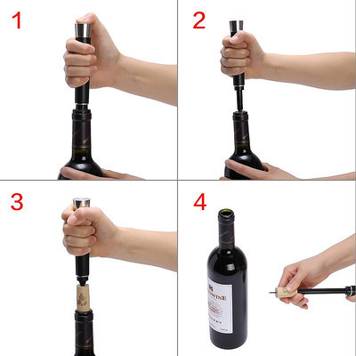 開瓶器家用空氣壓力紅酒開瓶器創意打氣筒葡萄酒開酒器啟瓶器氣壓瓶起子開酒器