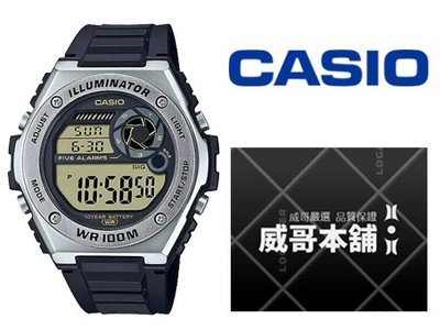 【威哥本舖】Casio台灣原廠公司貨 MWD-100H-9A 十年電力 100米防水電子錶 MWD-100H