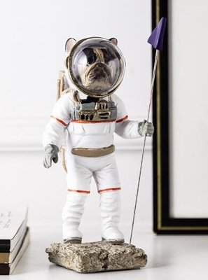 5258A 歐式 太空狗造型擺件 太空裝法鬥犬裝飾品 超可愛法鬥太空狗狗工藝品禮物拍照道具