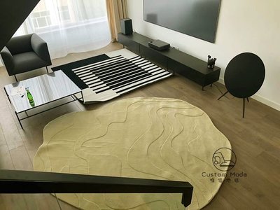 米可家飾~不規則高低純色寫意空間手工新西蘭羊毛地毯樣板間客廳臥室可定制地毯手工地毯