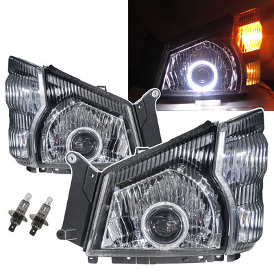 卡嗶車燈 適用於 ISUZU 五十鈴 600P NPR NKR NHR 04-07 光導LED天使眼魚眼含角燈 大燈