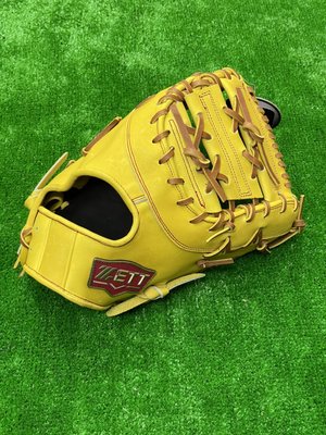 棒球世界全新ZETT36213系列硬式棒球專用一壘手手套特價黃色(BPGT-36213)