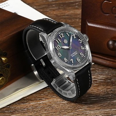 San Martin腕錶軍魂手錶訂製運動飛行員錶大馬士革鋼機械錶SN030