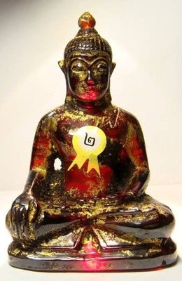 菩多佛教文物N23-紅色觸地印供奉型寶石佛(2552沙罵公佛牌比賽第2名)