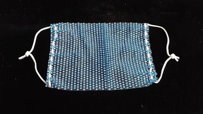 全新~時尚水鑽透氣口罩 鑽網面罩 水鑽面紗 (海洋藍) 1入/袋裝/非醫療