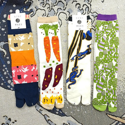 可愛 分趾襪 透氣 襪子 鋪子日本SOUSOU和風日系足袋二指分趾腳趾高長筒女棉數字（滿599免運）