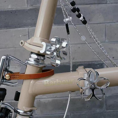 自行車配件扶搖 適用brompton英國小布折疊自行車配件改裝櫻花水龍頭c扣粉色