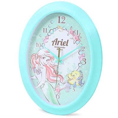 正版授權 日本 迪士尼 MERMAID 小美人魚 艾莉兒 時鐘 掛鐘 壁鐘