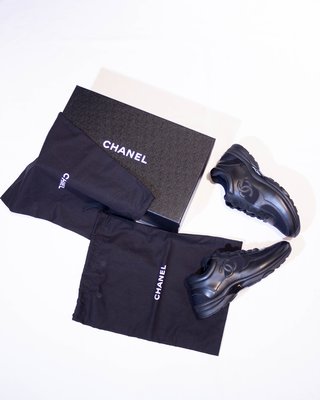 Chanel Logo Leather casual shoes.小香鞋