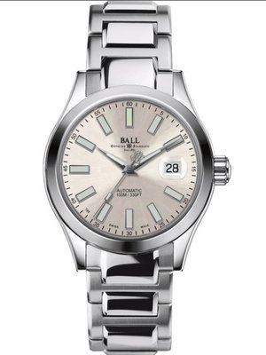 BALL 波爾錶 大三針機械腕錶-(白面)/40mm NM2026C-S6J-SL