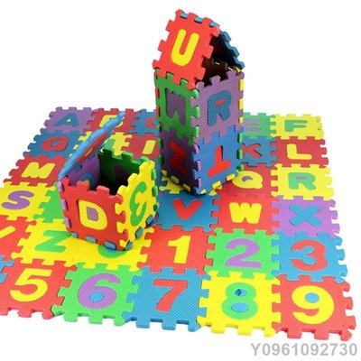 36pcs 軟 Eva 泡沫嬰兒兒童兒童遊戲墊字母數字拼圖拼圖