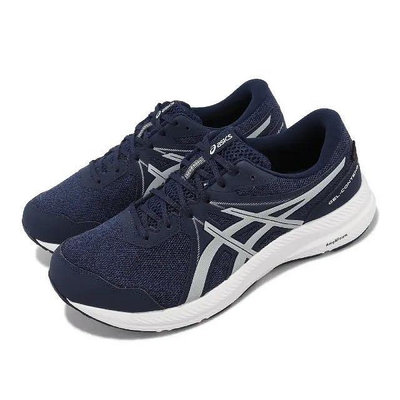 亞瑟士 ASICS GEL-CONTEND 7 男慢跑鞋 跑步鞋 運動鞋 4E 寬楦 防潑水 1011B820-400 深藍 白
