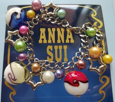 日本 Pokemon 寶可夢 富士山 現貨限量一件 手工琉璃珠+彩色壓克力珠 手鍊 手珠