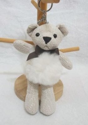 全新品韓國泰迪熊玩偶系列大吊飾(4)白色小熊&amp;包包吊飾**