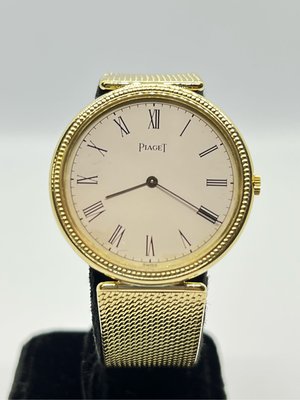 【益成當舖】流當品 原裝18k黃金伯爵 Piaget機械錶 32mm男錶 歡迎來店看貨議價