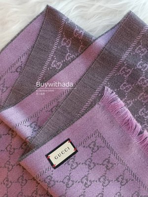 Gucci 圍巾披肩 紫配灰色 $8xxx 在台現貨