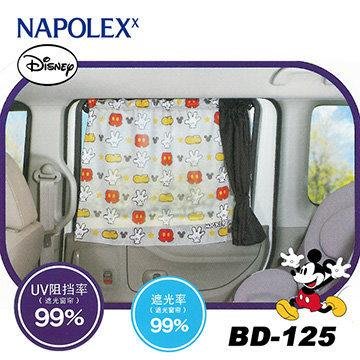 含稅 日本 NAPOLEX 迪士尼 Disney 米奇Mickey 側窗雙層遮陽簾 2入 BD-125