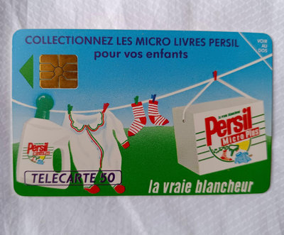 收藏電話卡 Persil Micro La Vraie Blancheur 漂白劑 法國歐洲