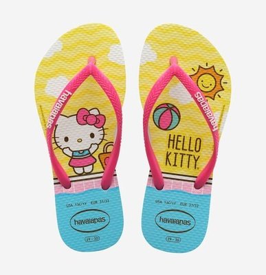 (本月特價)havaianas 哈瓦士 巴西人字拖 女款 Hello kitty 黃 涼鞋 拖鞋 夾腳拖 海灘鞋