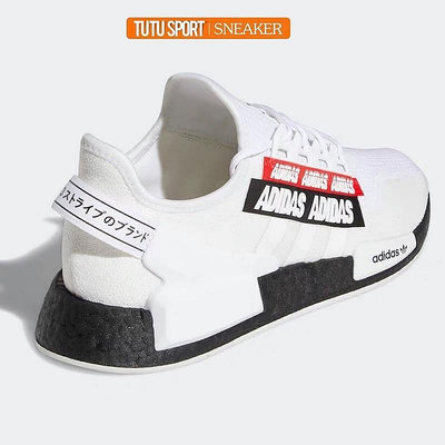 【BETOO潮鞋】ADIDAS 愛迪達  NMD R1 V2 國外限定 白黑紅 彈幕 反光 H02539 H02537