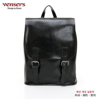【vensers】小牛皮潮流個性包~多功能包 後背包 斜肩包 單肩包 側背包 (NL1075702黑色)