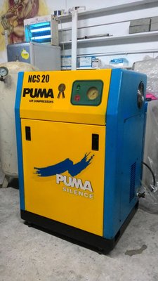 中古2HP靜音式PUMA牌空壓機熱賣中台灣製(收購.買賣.維修.保養空壓機,請見關於我)
