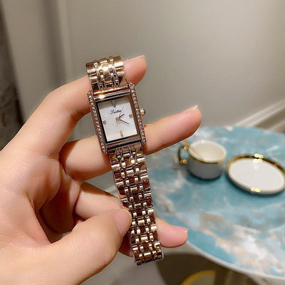 熱銷 詩高迪新款時尚鋼帶方形女錶商務網紅女生手錶腕錶高級防水時裝錶176 WG047