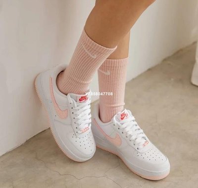 Nike Air Force 1 Valentines Day 情人節限定 白粉 女鞋DQ9320-100