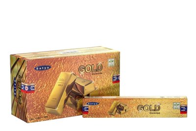 [綺異館] 賽巴巴 印度香 招財香 Satya GOLD 黃金塊 15克 售印度香皂