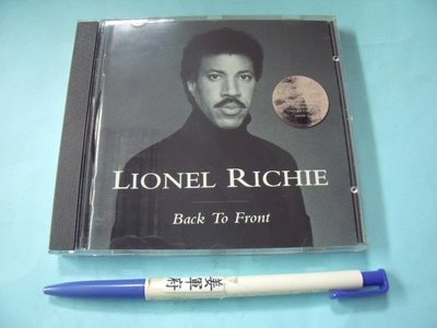 【姜軍府影音館】《LIONEL RICHIE Back To Front CD》1992年 MOTOWN 音樂萊諾·李奇