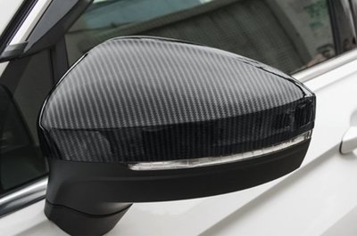 ~歐力車飾~福斯 VW 17-21年 TIGUAN 後視鏡蓋 後視鏡裝飾蓋 後視鏡罩 碳纖維紋