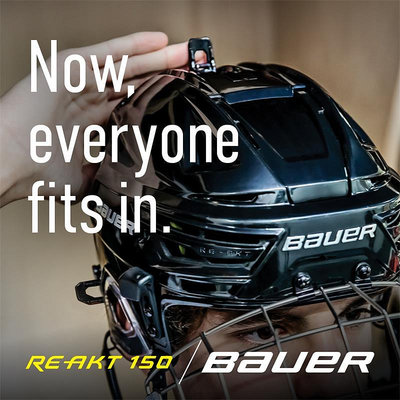 冰球新款bauer RE-AKT 150兒童青少年成人冰球頭盔 鮑爾不夾頭防護帽