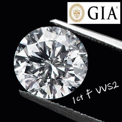 飛飛【台北周先生】天然白色鑽石 1克拉 F-color VVS2 鑽石圓切割 3EX 璀璨耀眼 送GIA證書
