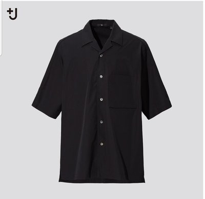 uniqlo +J 寬版開領襯衫 XXL 3XL A字型肩線很適合穿OVERSIZE 喜歡多搶買了幾件 黑色