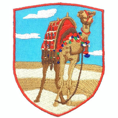 【A-ONE】沙漠駱駝 PATCH 刺繡 背膠補丁 袖標 布標 布貼 補丁 中東 埃及 阿拉伯風格 貼布繡 臂章NO.382
