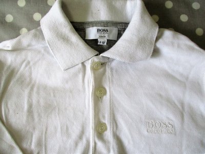 小芽芽 HUGO BOSS 白色polo上衣+日本COMME CA MODE 背心 不拆賣 100-110公分 (含郵)