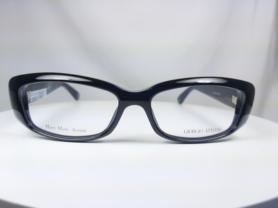 『逢甲眼鏡』GIORGIO ARMANI 光學鏡框 全新正品 黑色 方框 側邊水鑽波紋設計【GA972 807】
