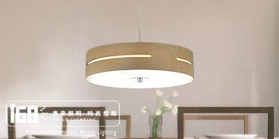 【168 Lighting】木製外罩圓形玻璃吊燈(兩款)A款GC61170-1