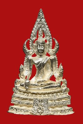 成功佛，純銀材質，Wat Phra Si Rattana Mahathat成功佛本廟，2531年，入響鈴，原廟盒，防水。