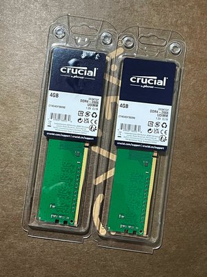 美光 Micron Crucial DDR4 2666 4G 4GB 全新盒裝 桌上型 原廠終身保固 記憶體
