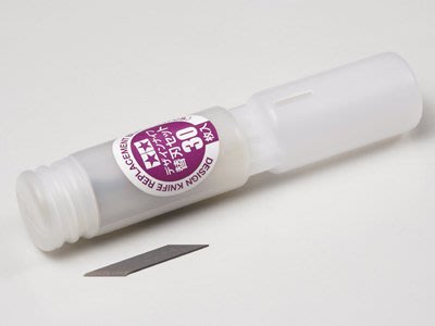 TAMIYA 田宮 工具 塑膠模型用筆刀 切割型 補充刀片組 30片含回收桶 74074