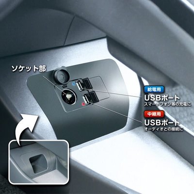 (逸軒自動車)日本進口 PRIUS 三代目專用 排檔座下方中央 增設 USB 電源供應器
