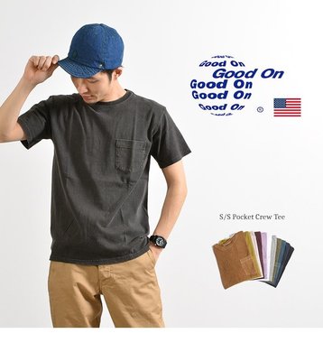 TSU代購 Good On 日本製 中磅 植物染 水洗  短袖T恤 Pocket Tee 5.5oz GOST0903