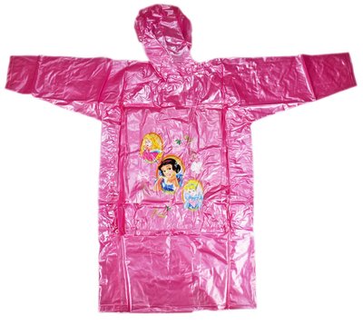【卡漫迷】 公主系列 女童 雨衣 長74公分 ㊣版 小女孩 書包空間設計 小女生 幼稚園 雨具 白雪公主 灰姑娘 睡美人
