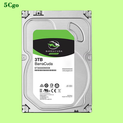 5Cgo【含稅】Seagate/希捷 新酷魚/新梭魚 ST3000DM008 3TB 5.4k桌上型電腦機械監控硬碟