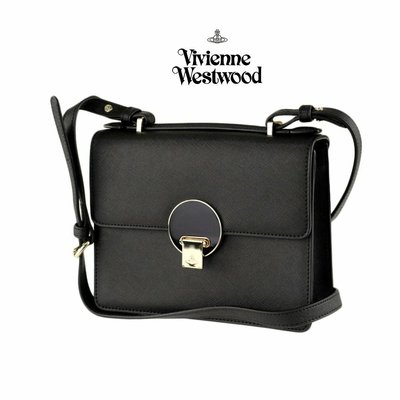 Vivienne Westwood ►( 黑色 ) 防刮真皮壓紋 方型 肩背包 斜背包 側背包｜100%全新正品｜特價