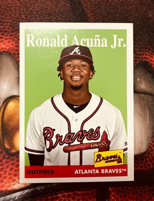 2019 Topps Archives No Bat Variation SP #100 Ronald Acuna Jr. Atlanta Braves MLB