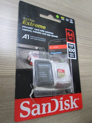 【只用一次】Sandisk Extreme A1 speed up 100mb/s 667x 64GB Micro SD