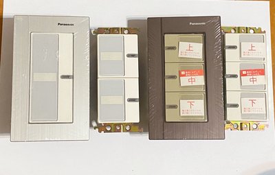 【高雄日電行】日本原裝 國際牌Panasonic嵌入式白色二開關 不銹鋼面板