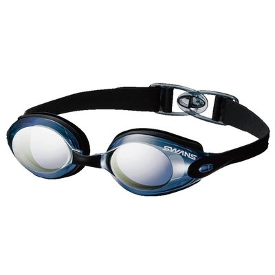 【ATUNAS 歐都納】 SWANS 日本鍍膜防霧泳鏡 (抗UV/游泳/矽膠) SWB-1黑/透明藍